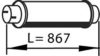 DINEX 80449 Middle Silencer